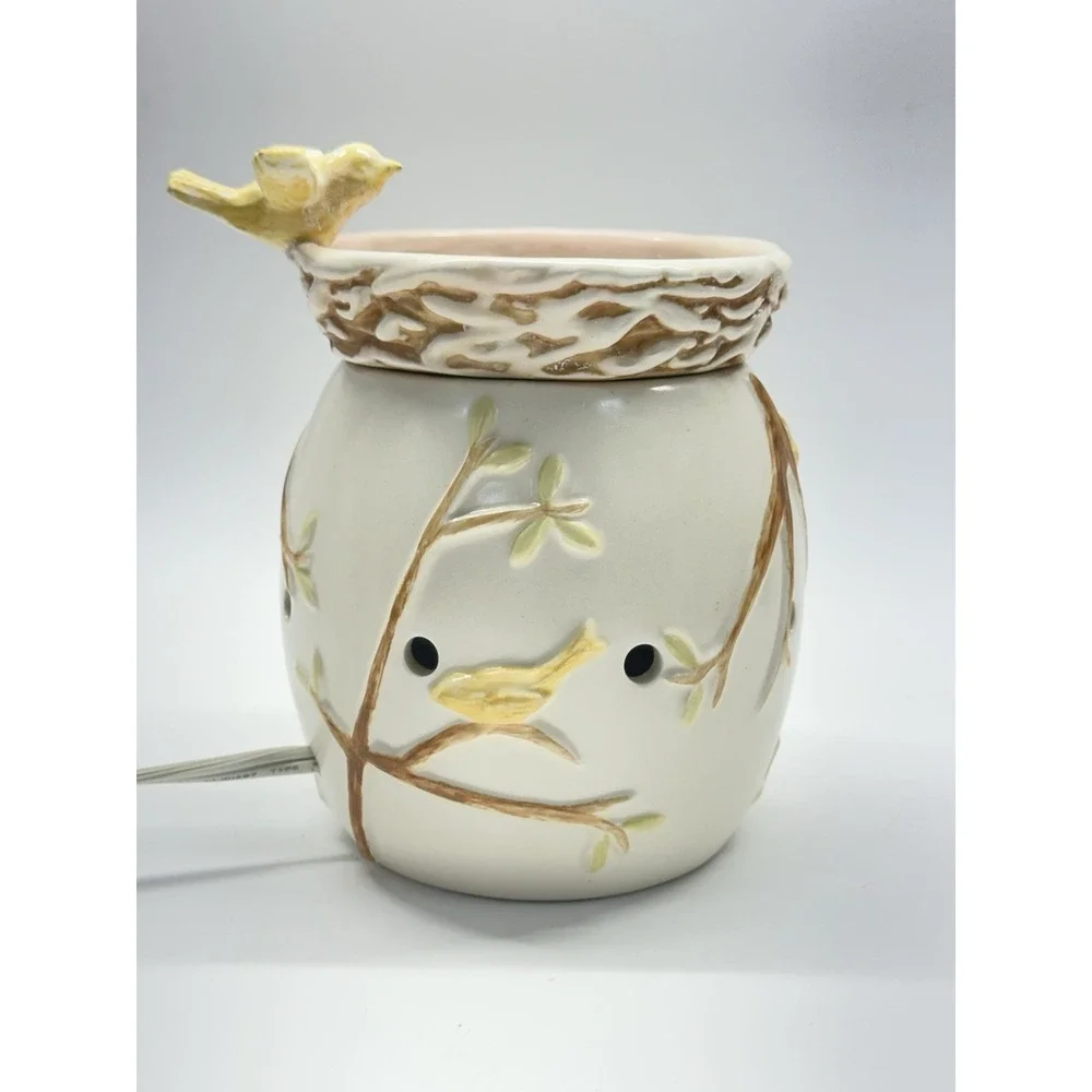 RETIRED Scentsy Nature's Haven Bird Nest Full Size Wax Warmer 7